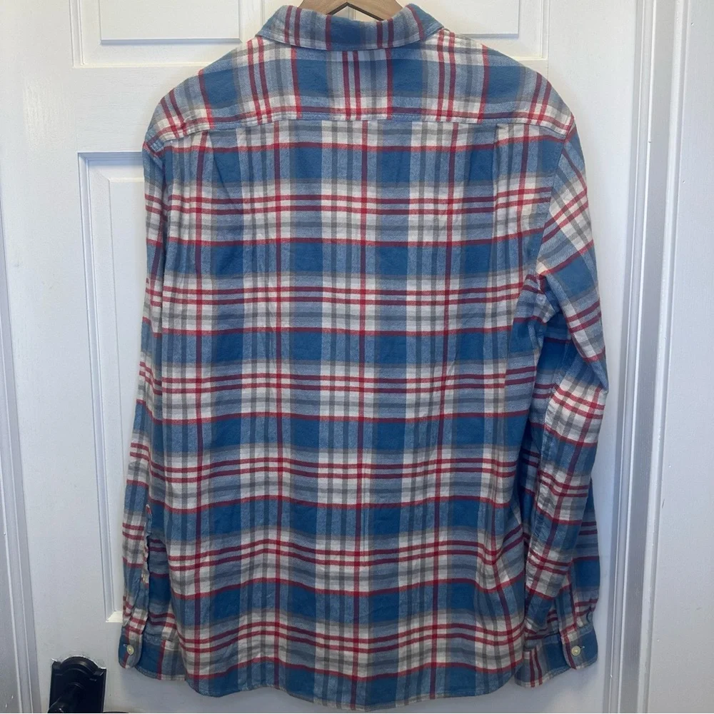 J. Crew Men’s Large Multicolor‎ Plaid Flannel Button-Up Shirt
